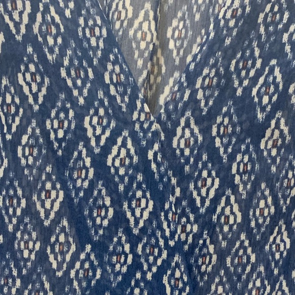 About A Girl Blue, White Patterned Lace Tank Top - Picture 5 of 6